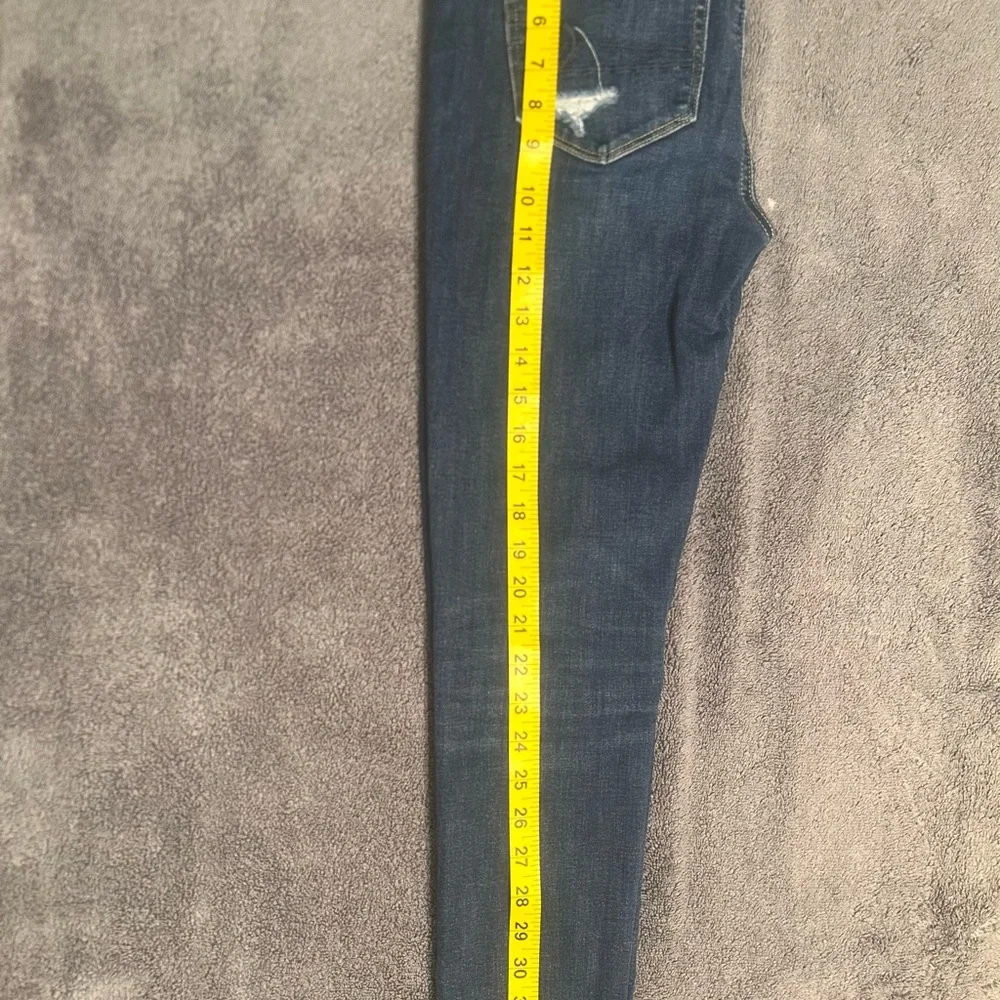 American Eagle‎ Outfitters Dark Blue Distressed Skinny Jeans